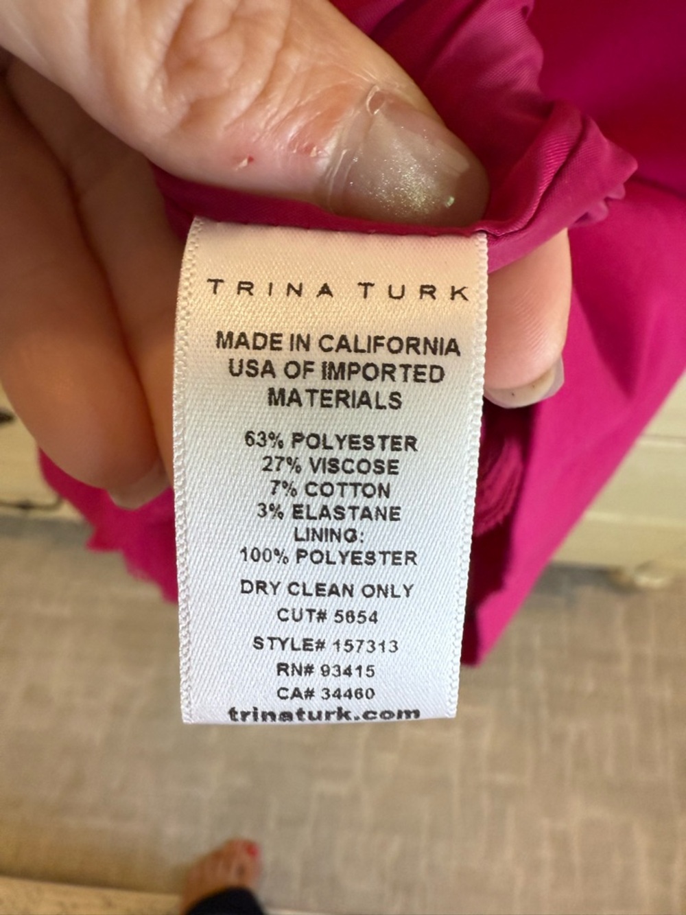 Trina Turk Hot Pink Shift Dress - Picture 7 of 9